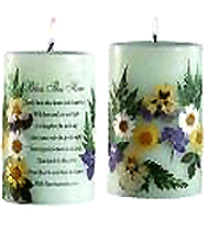Flores prensadas para aplicación en velas decorativas